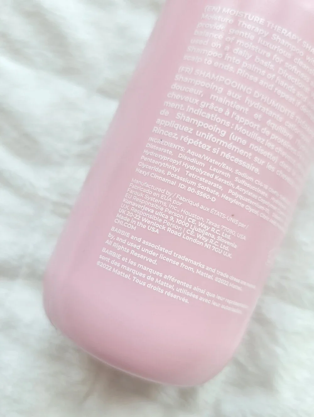 new Chi x Barbie Moisture Therapy Shampoo Limited Edition Luxury Salon Haircare